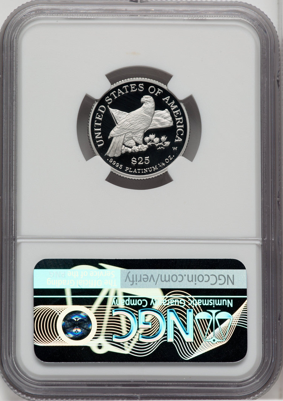 2003-W $25 Quarter-Ounce Platinum Eagle Statue of Liberty Brown Label NGC PF70