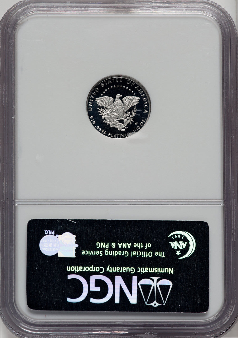 2005-W $10 Tenth-Ounce Platinum Brown Label NGC PF70