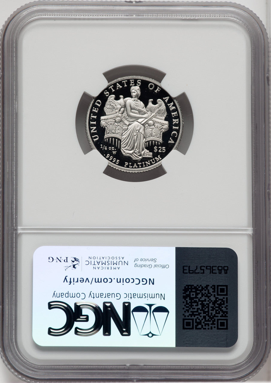 2006-W $25 Quarter-Ounce Platinum Eagle Statue of Liberty Brown Label NGC PF70