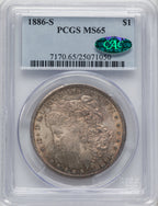 1886-S $1 CAC Morgan Dollar PCGS MS65