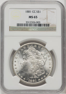 1881-CC $1 Morgan Dollar NGC MS65