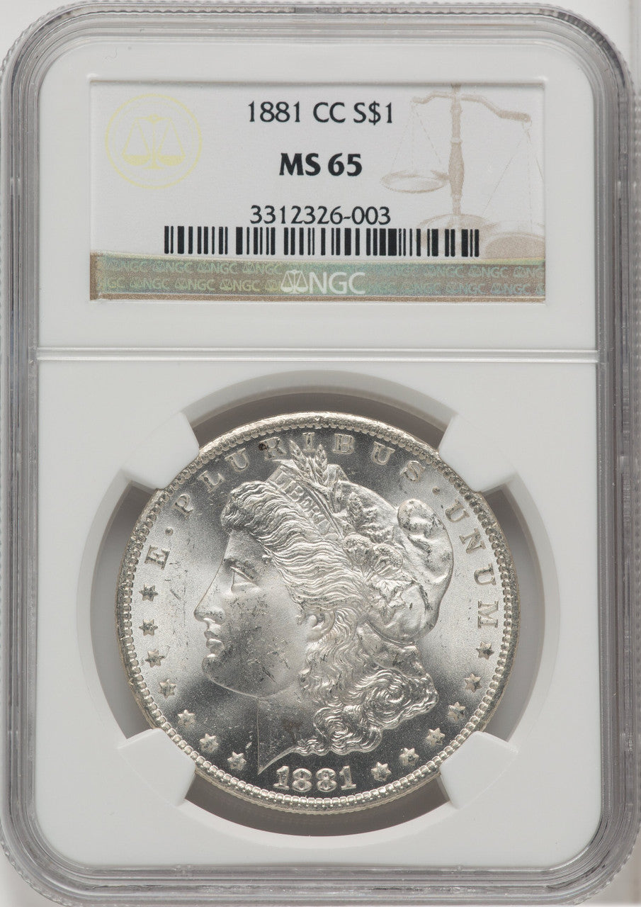 1881-CC $1 Morgan Dollar NGC MS65