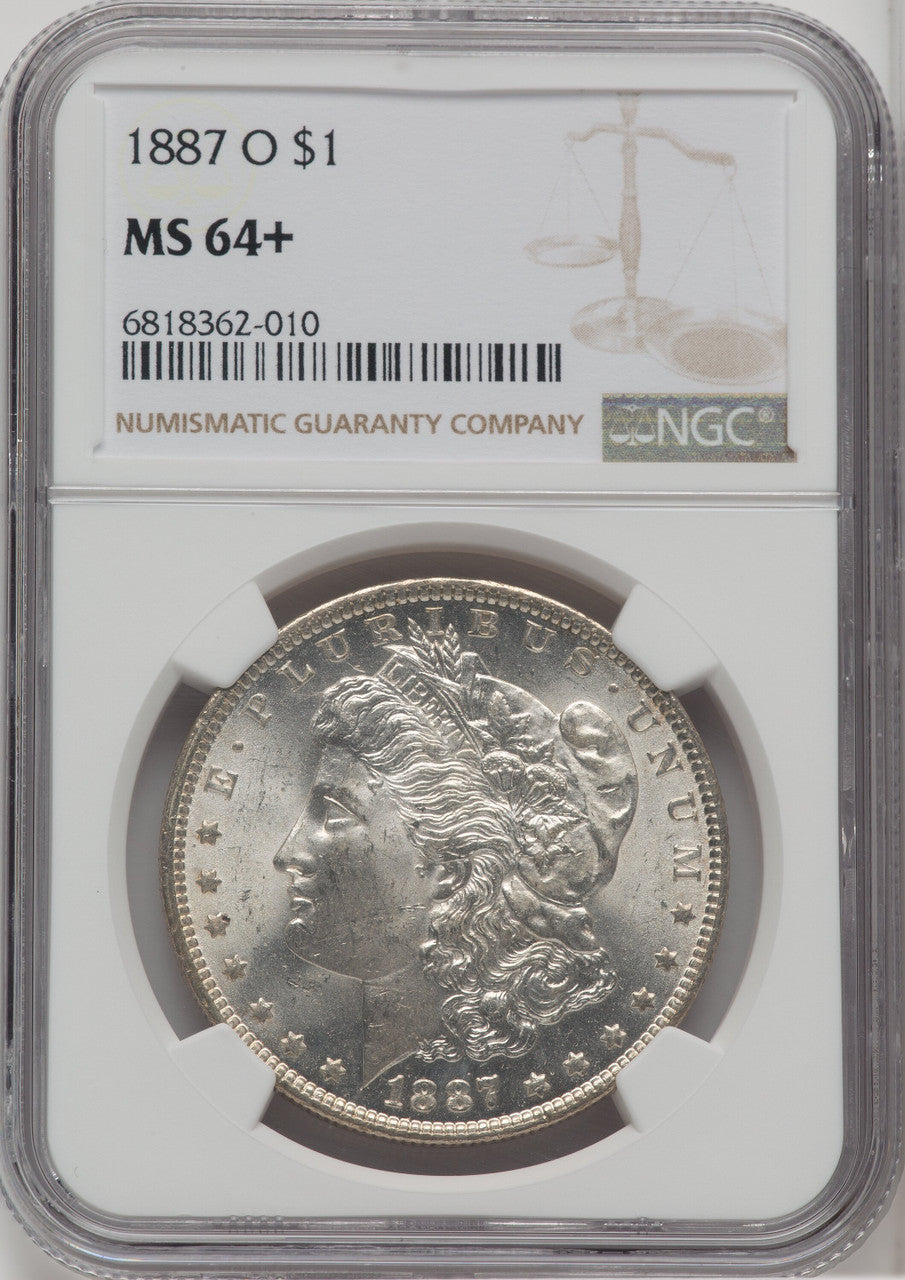 1887-O $1 Morgan Dollar NGC MS64+