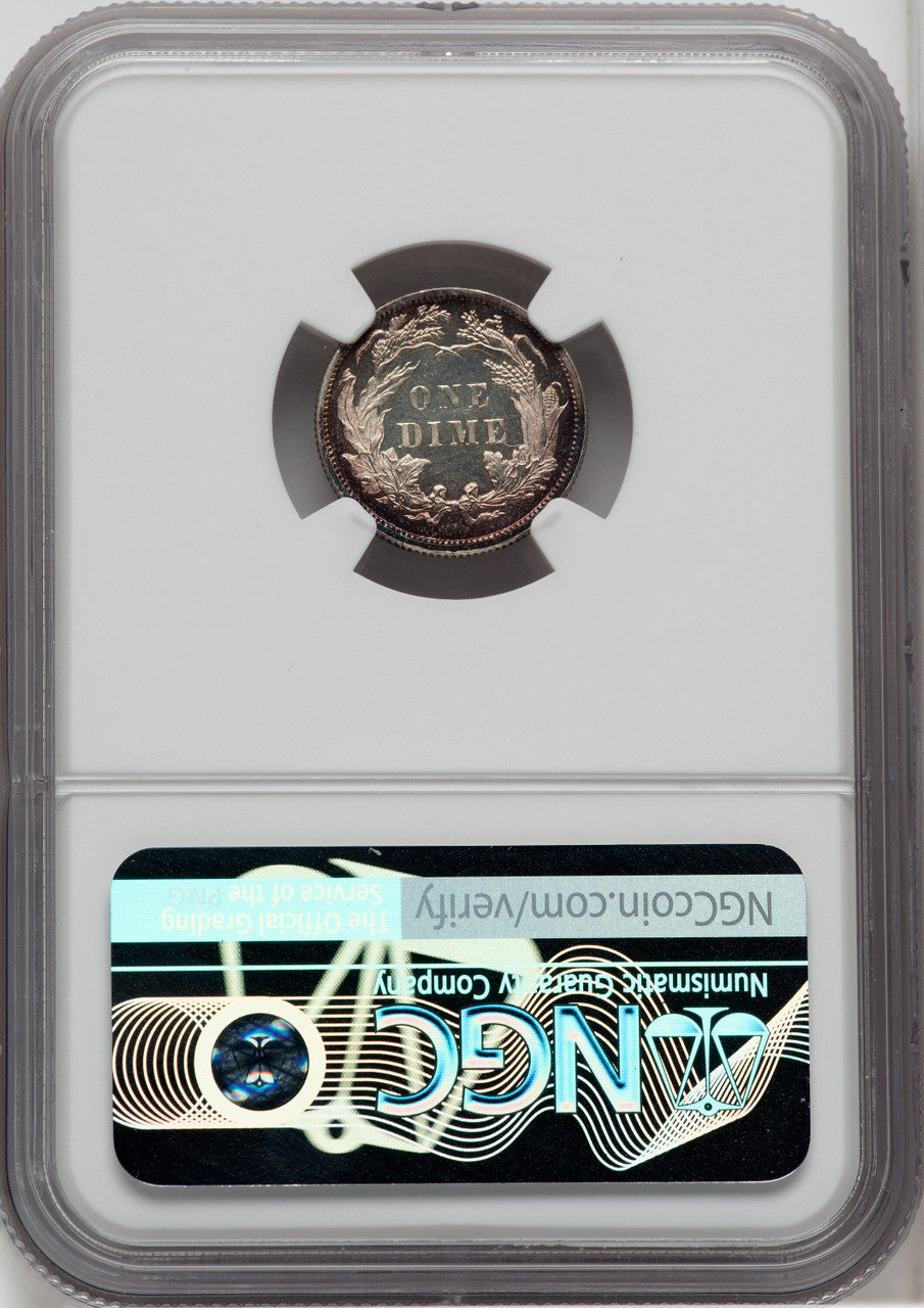1887 10C CA Proof Seated Dime NGC PR67