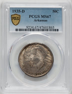 1935-D 50C Arkansas Commemorative Silver PCGS MS67