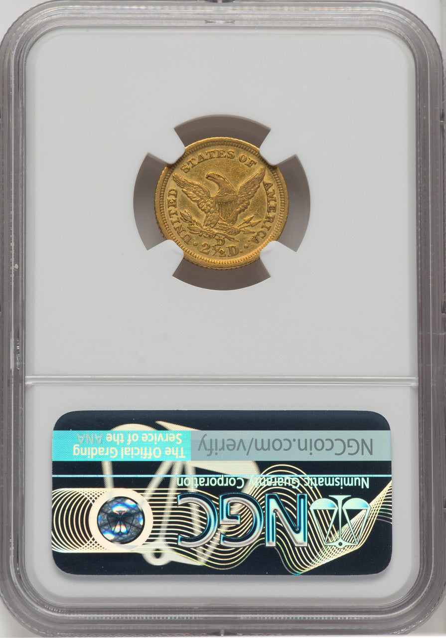 1845-D $2.50 Liberty Quarter Eagle NGC AU55