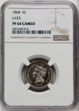 1868 5C J-633 Patterns NGC MS64