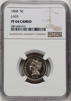 1868 5C J-633 Patterns NGC MS64
