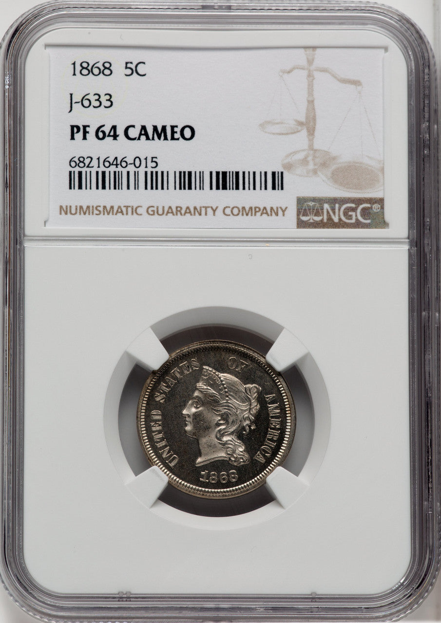 1868 5C J-633 Patterns NGC MS64