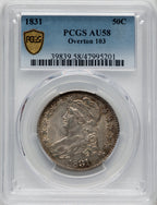 1831 50C O-103 Bust Half Dollar PCGS AU58