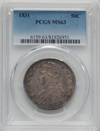 1831 50C Bust Half Dollar PCGS MS63