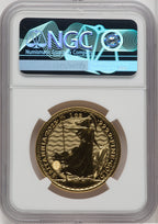2023 G.B. G100 BRITANNIA-QE II OBVERSE 3RD TO LAST COIN STRUCK Royal Succession NGC MS70
