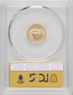 2023 $5 Tenth-Ounce Gold Eagle First Day of Issue Gold Foil PCGS MS70