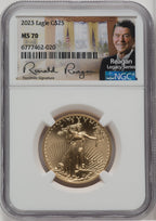 2023 $25 Half-Ounce Gold Eagle NGC MS70 Ronald Reagan