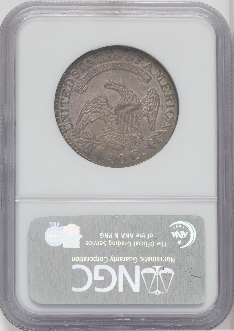 1827 50C Square Base 2 O-120a Bust Half Dollar NGC MS65