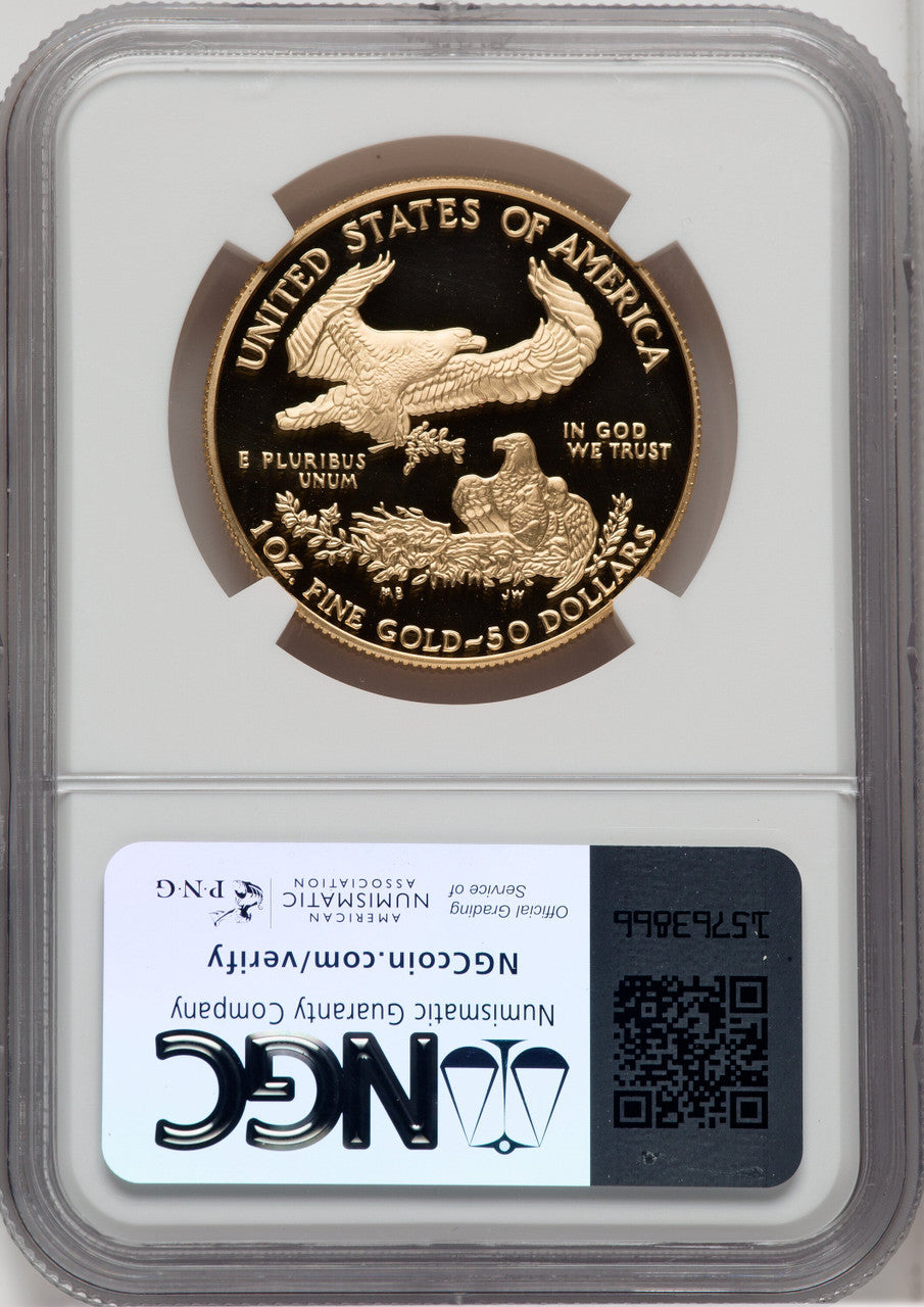 1995-W $50 One-Ounce Gold Eagle NGC PF70