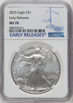 2023 $1 Silver Eagle First Strike NGC MS70
