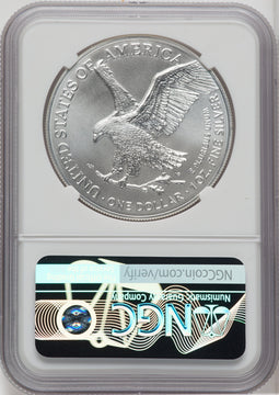 2023-(W) $1 Silver Eagle Struck at West Point NGC MS70