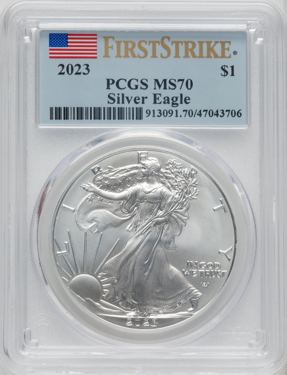 2023 $1 Silver Eagle First Strike PCGS MS70