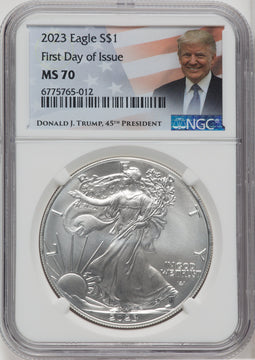 2023 $1 Silver Eagle First Day of Issue NGC MS70