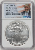 2023 $1 Silver Eagle First Day of Issue NGC MS70