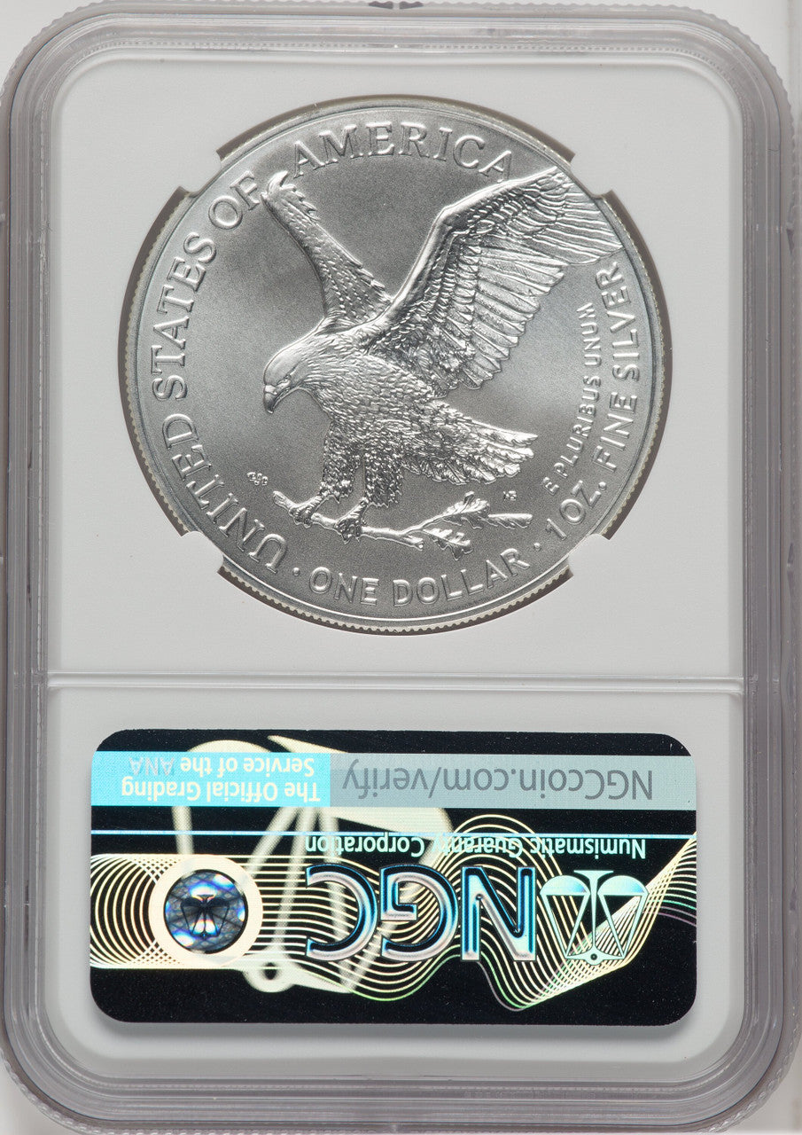 2023-(W) $1 Silver Eagle Struck at West Point Red Book NGC MS70