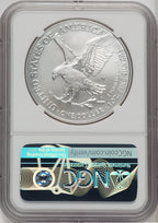 2023-W S$1 Silver Eagle Burnished First Strike NGC MS70