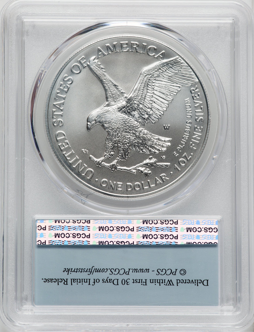 2023-W S$1 Silver Eagle Burnished First Strike PCGS SP70