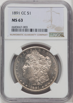 1891-CC $1 Morgan Dollar NGC MS63