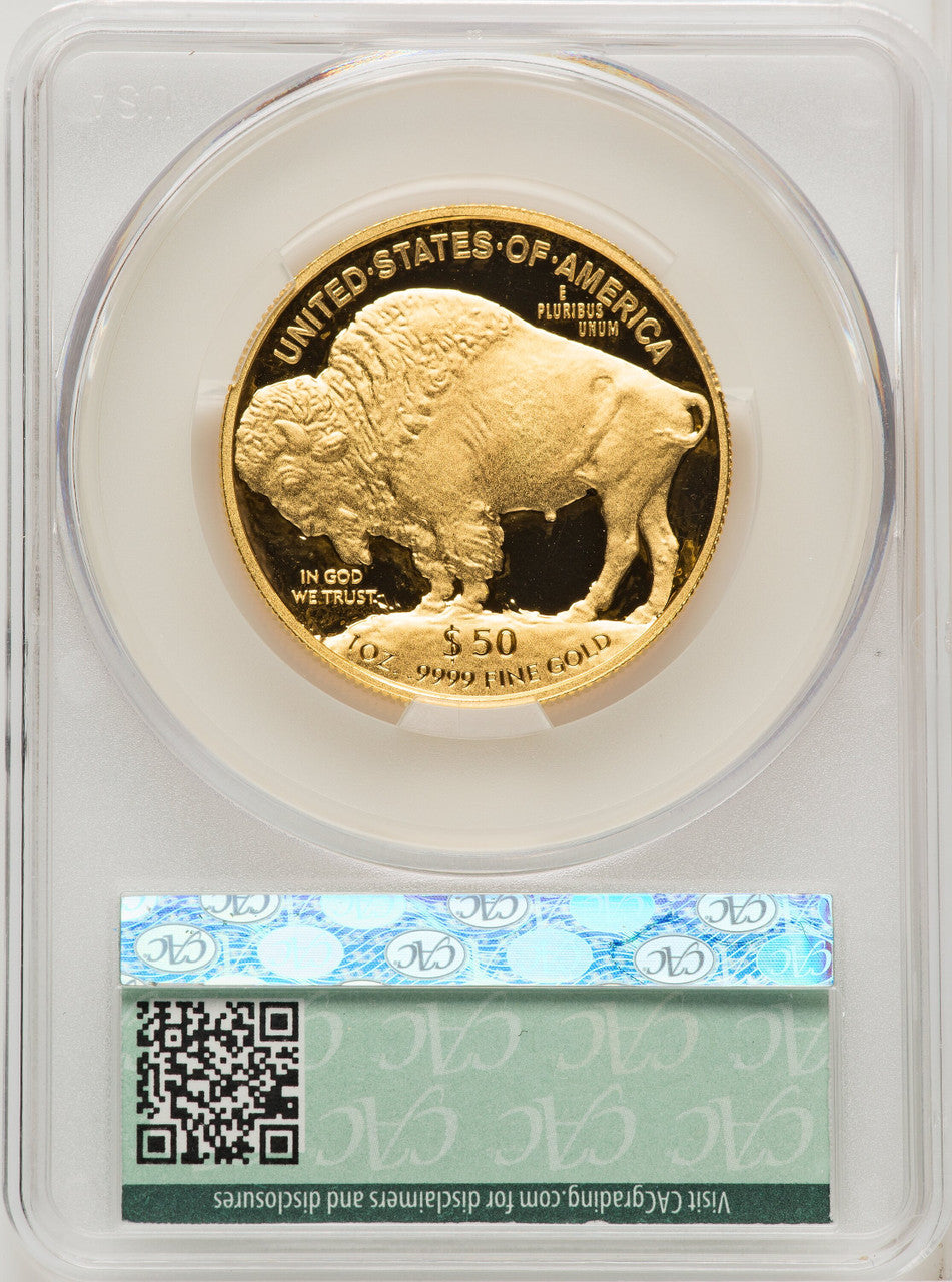 2016-W $50 One-Ounce Gold Buffalo First Strike CACG PR70