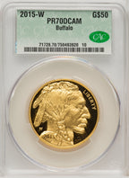 2015-W $50 Gold Buffalo CACG PR70