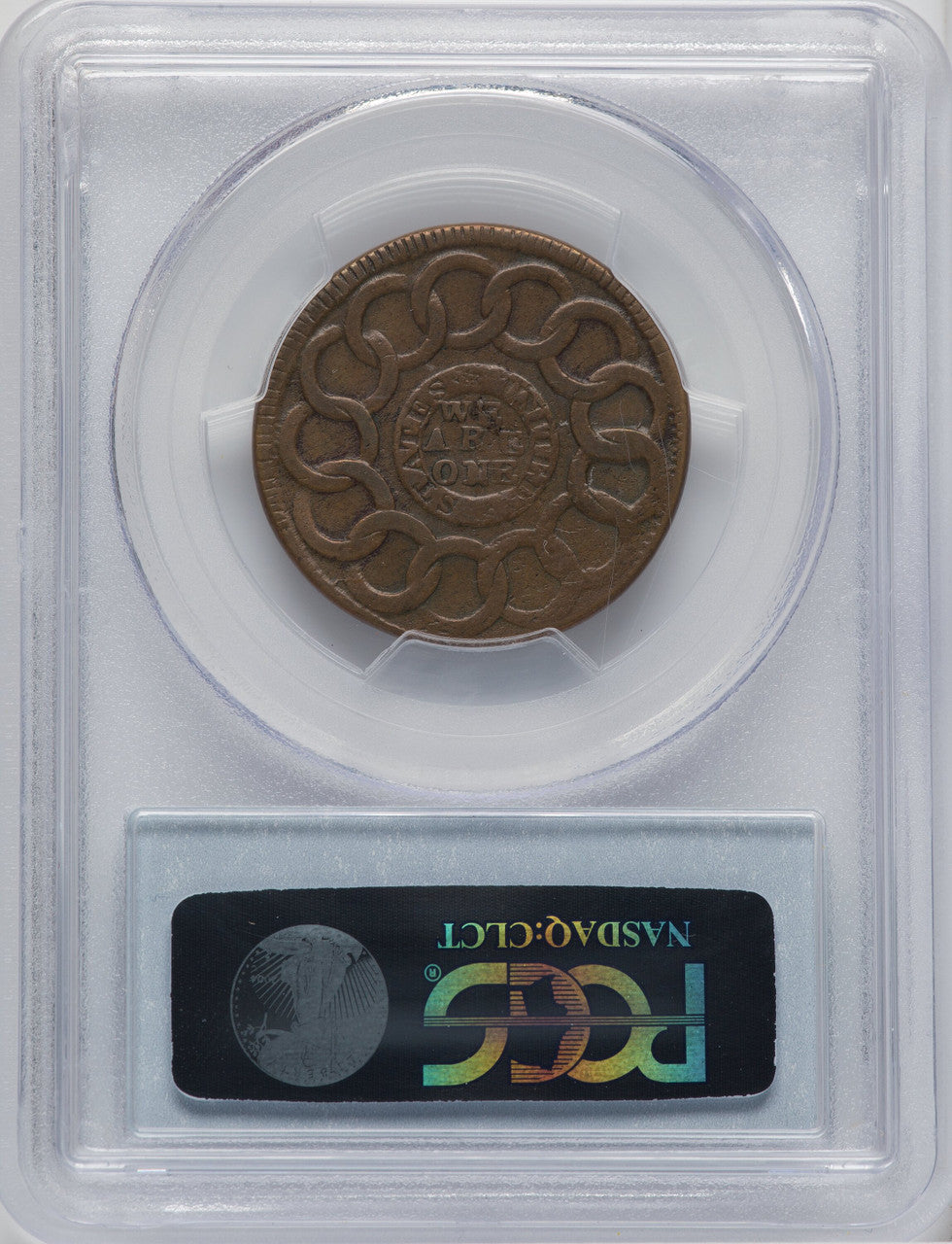 1787 Fugio Cent STATES UNITED 1/Horizontal 1 BN CAC Federal Contract Coinage PCGS XF40