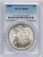 1882 $1 Morgan Dollar PCGS MS65
