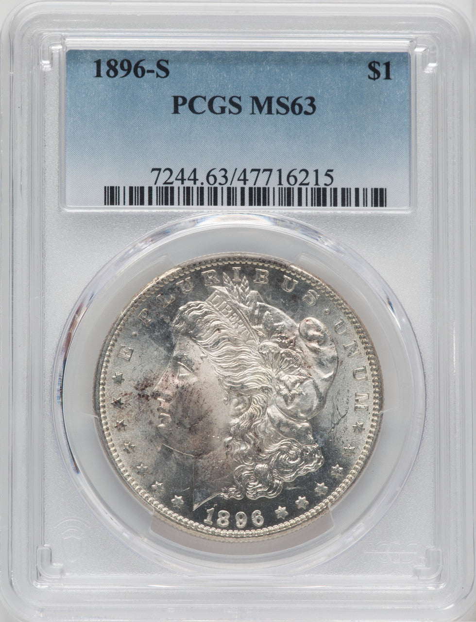 1896-S $1 Morgan Dollar PCGS MS63