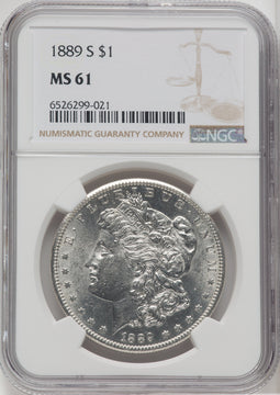 1889-S $1 Morgan Dollar NGC MS61