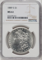 1889-S $1 Morgan Dollar NGC MS61