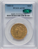 1880-O $10 CAC Liberty Eagle PCGS AU55