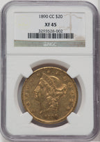 1890-CC $20 Liberty Double Eagle NGC XF45