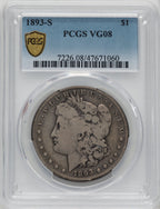 1893-S $1 Morgan Dollar PCGS VG8