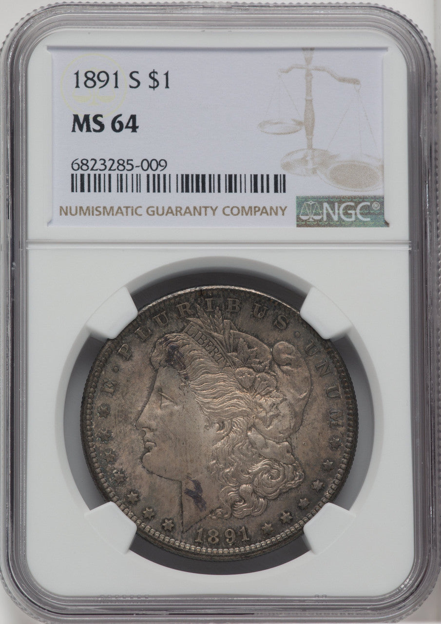 1891-S $1 Morgan Dollar NGC MS64 (765299011)