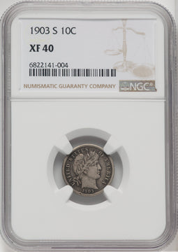 1903-S 10C Barber Dime NGC XF40