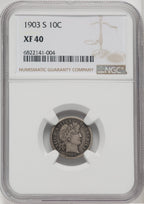 1903-S 10C Barber Dime NGC XF40