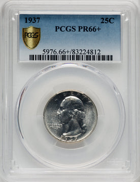 1937 25C Proof Washington Quarter PCGS PR66+