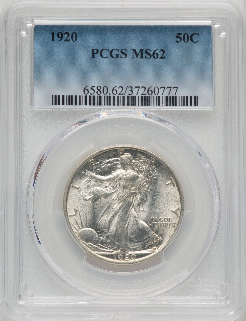 1920 50C Walking Liberty Half Dollar PCGS MS62