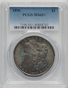 1890 $1 Morgan Dollar PCGS MS65+