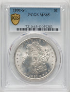 1891-S $1 Morgan Dollar PCGS MS65 (765299012)