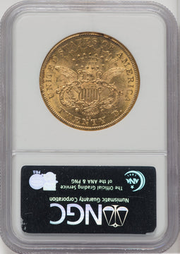 1876-CC $20 Liberty Double Eagle NGC MS60