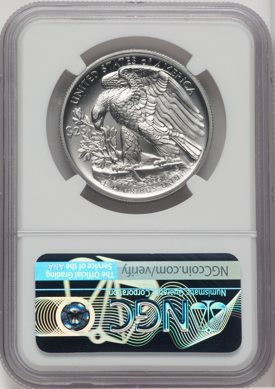 2020-W $25 Palladium Brown Label NGC MS70
