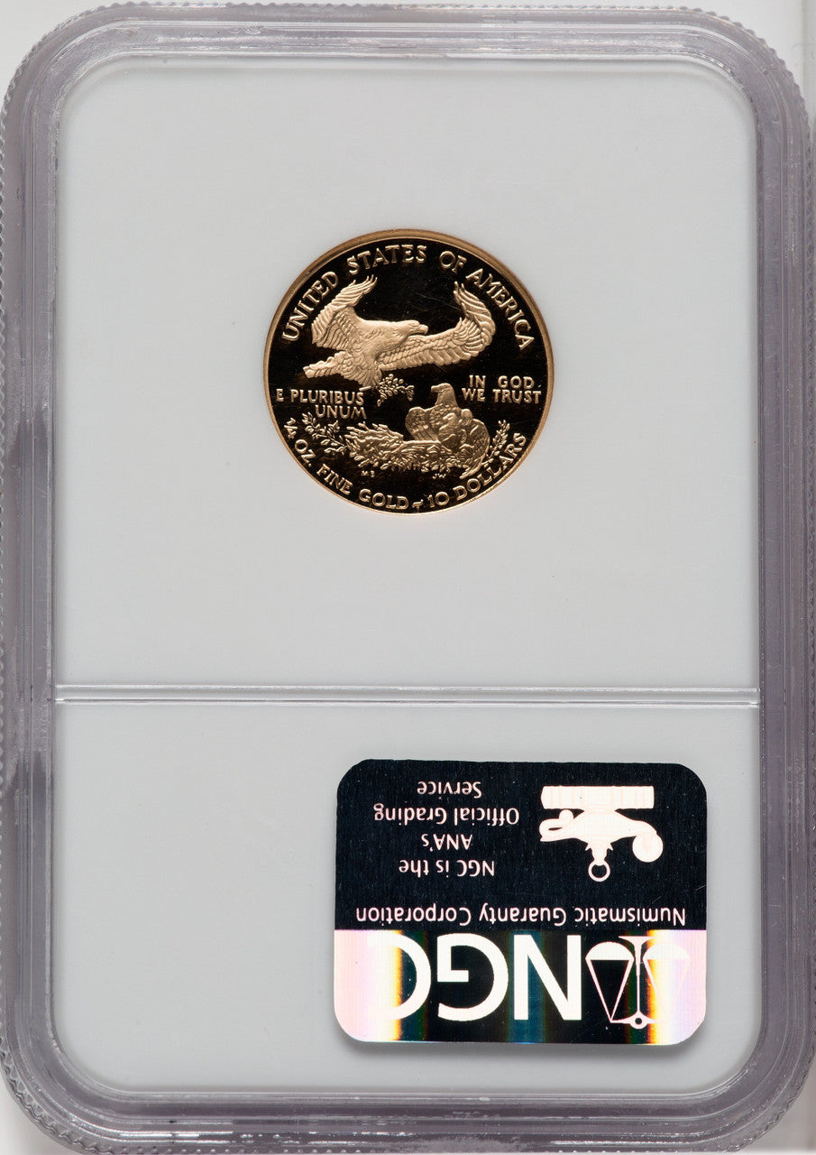 2003-W $10 Quarter-Ounce Gold Eagle Brown Label NGC PF70