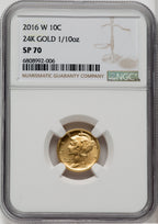 2016-W 10C-50C Gold Centennial Three Coin Set Modern Commemoratives NGC MS70